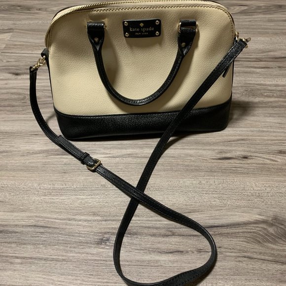 Kate Spade | Women's Two Tone Leather Satchel Purse Handbag - Picture 2 of 13